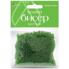 Бисер круглый "Frosted", 2 мм, 60 грамм, цвет зеленый, №8 Альт