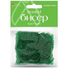 Бисер круглый "Frosted", 2 мм, 60 грамм, цвет изумрудный, №9 Альт