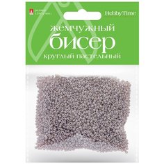 Бисер круглый пастельный "Жемчужный", 2 мм, 60 грамм, цвет фиолетовый, №7 Альт