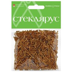 Стеклярус металлизированный 6 мм, 60 грамм (коричневый №11) Альт
