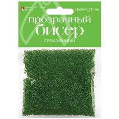 Бисер круглый "Прозрачный", 2 мм, 60 грамм, цвет салатовый, №14 Альт