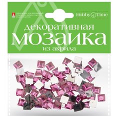 Мозаика декоративная из акрила, цвет: фуксия Альт