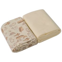 Пеленка трикотажная,90х120,2 шт.,бежевый Baby Nice