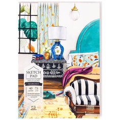 Альбом-склейка для маркеров Малевичъ "Sketch", 75 г/м2, 14,8x21 см, 40 листов