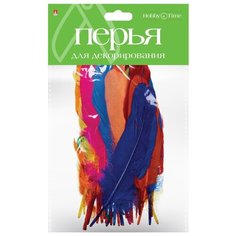 Перья для декорирования, креактивный микс, 7-20 см, набор №7 Альт