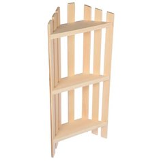 Полка угловая Банные штучки, трехъярусная, липа, 76x33x11 см