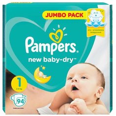 Pampers подгузники New Baby Dry 1 (2-5 кг), 94 шт.