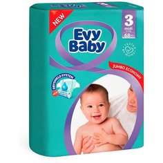 Evy Baby подгузники 3 (5-9 кг), 68 шт.