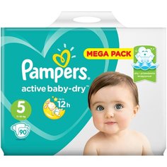 Pampers подгузники Active Baby-Dry 5 (11-16 кг), 90 шт.