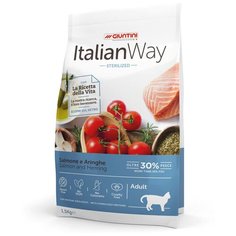 Сухой корм для стерилизованных кошек Italian Way с лососем, с сельдью 1.5 кг
