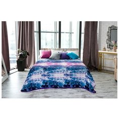 Покрывало Этель Минералы Флюорит 180 х 220 см, синий/розовый