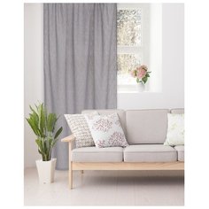 Портьеры Этель Плавные ромбы на ленте 270 см серый