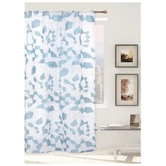 Тюль Этель Абстракция на ленте 250х270 см голубой