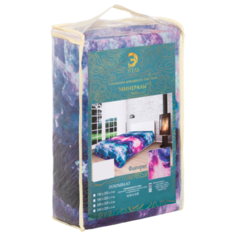 Покрывало Этель Минералы Флюорит 220 х 240 см, голубой/розовый