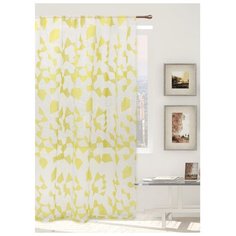 Тюль Этель Абстракция на ленте 135х270 см зеленый