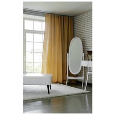 Портьеры Этель Дамаск однотонная на ленте 280 см amber solid