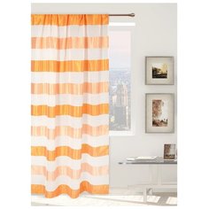 Тюль Этель Оранжевое небо (горизонтальная полоса) 290х280 см оранжевый
