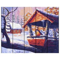 Набор для рисования по номерам по дереву "Зимняя пора" (40x50 см) Flamingo