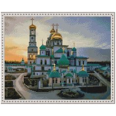 Алмазная мозаика с нанесенной рамкой "Новоиерусалимский монастырь" (36 цветов) Molly