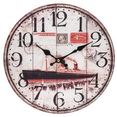Часы настенные "Пароход", диаметр 34 см Белоснежка