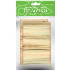 Деревянные палочки, плоские, 6,5 см (100 штук) Альт