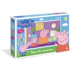 Пазл Peppa Pig "Работа Мамы Свинки", 24 элемента (+ наклейки) Origami