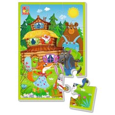 Мягкие пазлы "Теремок", А5, 12 элементов Vladi Toys