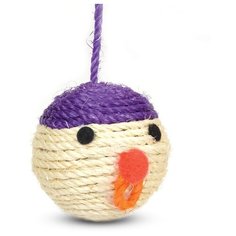 Игрушка-когтеточка "Мяч-мордашка", 6,5 см Triol