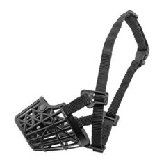 Намордник пластиковый ZооM "№1" (шпиц), цвет: черный, 14 см Дарэлл