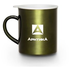 Термокружка Арктика (0,3 литра), болотная, белая крышка