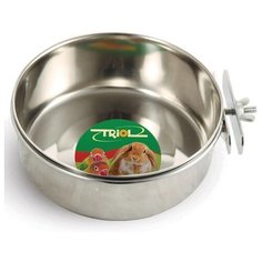 Миска для животных "Triol" металлическая с держателем, 150 мл