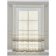 Тюль "Лиа" SANPA HOME COLLECTION, 300*270 см, коричневый/зелёный