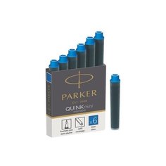 Картриджи чернильные "Cartridge Quink mini", синие, 6 штук Parker