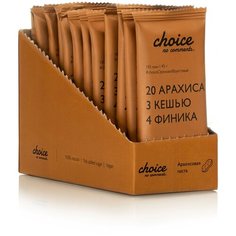 Батончик орехово-фруктовый CHOICE NO COMMENTS «Арахисовая паста», 45 г (12 шт.)