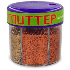 Глиттер для декора с дозатором №2, 60 грамм, золото (6 цветов) Альт