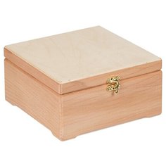 Заготовка для декорирования Mr. Carving "Шкатулка квадратная", бук, 18x18x9 см, арт. БУК-03