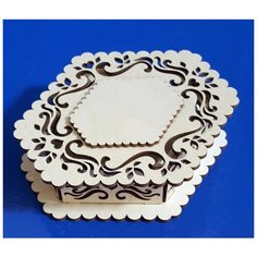 Заготовка из дерева "Шкатулка шестигранная №3" Созвездие