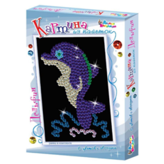 Набор для творчества. Картина из пайеток "Дельфин" Десятое королевство