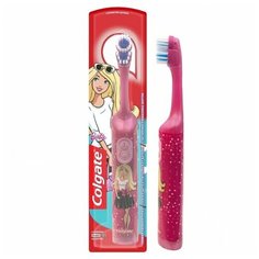 Детская электрическая зубная щетка COLGATE Barbie розовая