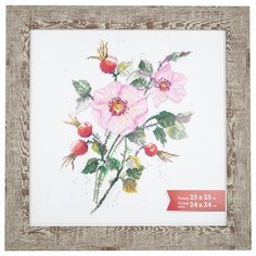 Рамка пластиковая с оргстеклом "Gamma", 25x25 см, цвет: дуб мокко, арт. ПРК-11