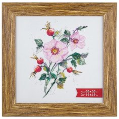 Рамка пластиковая с оргстеклом "Gamma", 20x20 см, цвет: тик, арт. ПРК-11