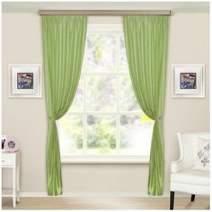 Портьеры Witerra Тергалет на ленте 260 см зеленый