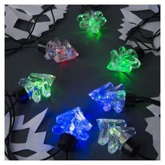 Гирлянда Luazon Lighting Нить с насадками "Ель большая" 44646 500 см, 40 ламп, разноцветный/черный провод