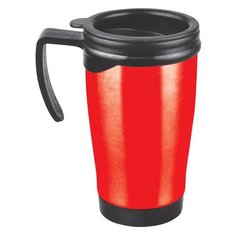 Термокружка "Лайма", 400 мл, нержавеющая сталь, пластиковая ручка, красная