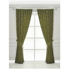 Комплект штор "Герда" SANPA HOME COLLECTION, 200*270 см (2шт.), бежевый/оливковый