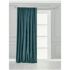 Штора "Бархат" SANPA HOME COLLECTION, 200*280 см, тёмно-зелёный