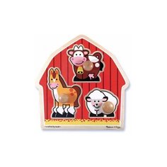 Пазл-штамп "Животные с фермы" Melissa & Doug
