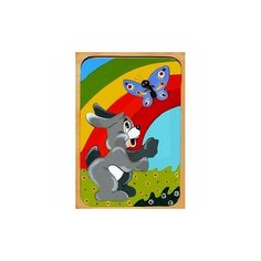 Деревянная мозаика-вкладыш "Степашка и радуга", 19 деталей Крона