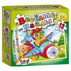 Веселые пазлы "Веселый пилот", 12 элементов Topgame