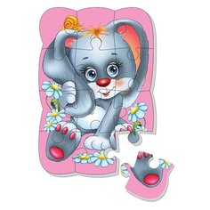 Мягкий магнитный пазл для малышей "Зайка" Vladi Toys